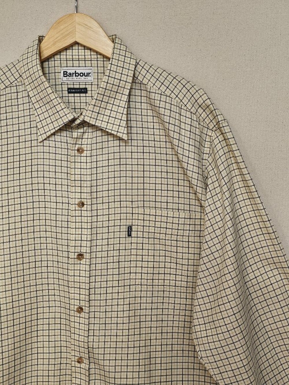 Barbour Comfort Fit Wool Blend Button Down XL